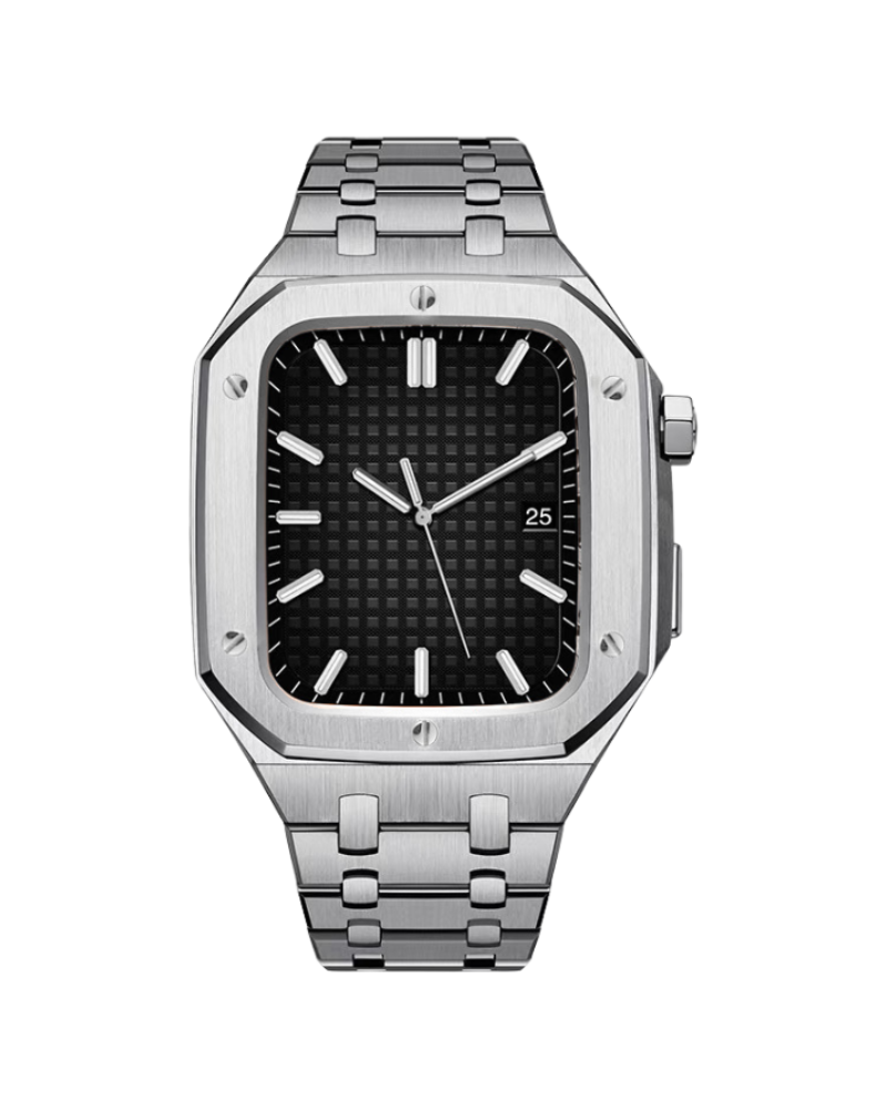 Apple Watch ステンレス一体型ケースバンド｜T0004-Silver
