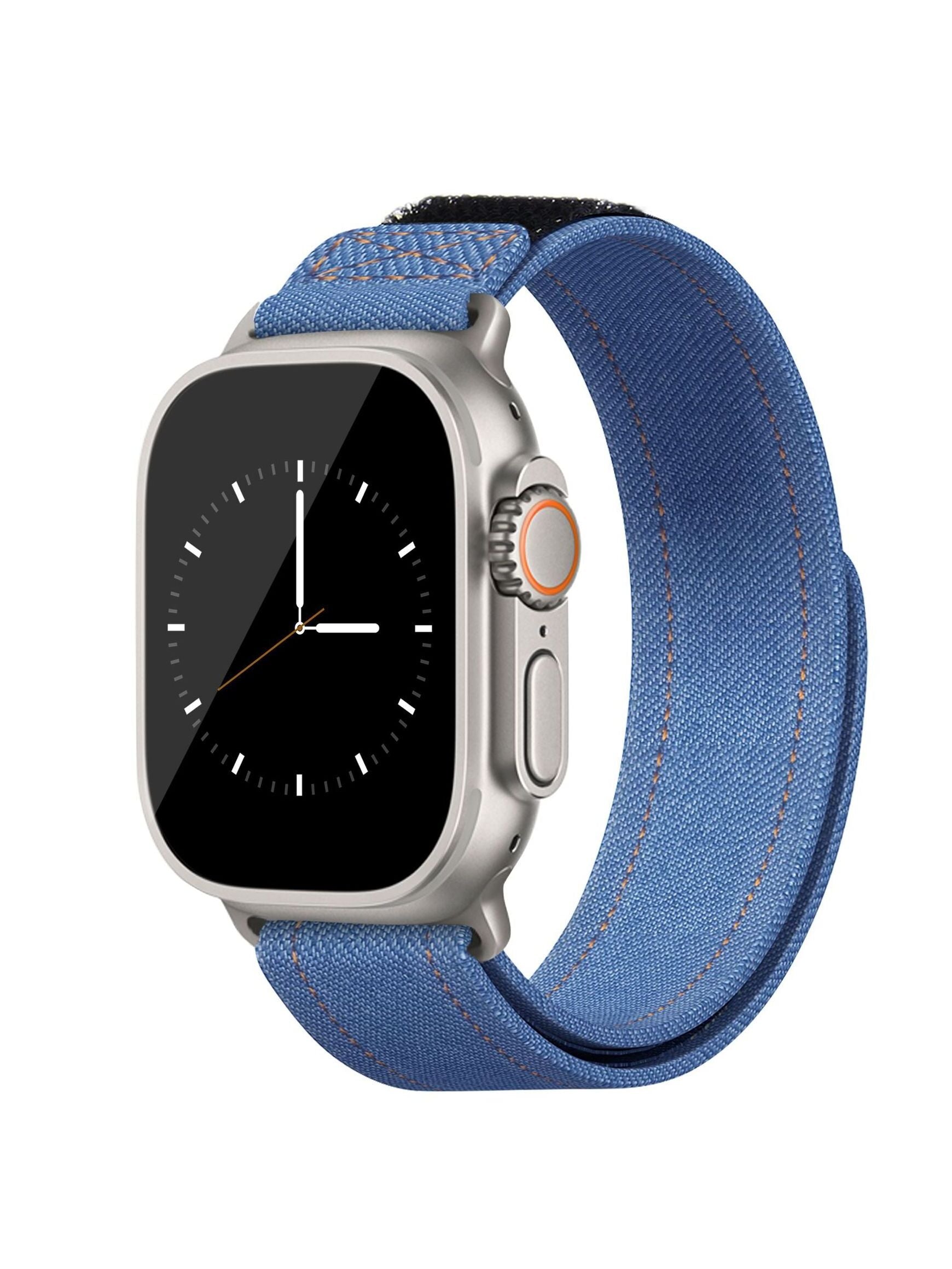 【柔らかフィット】キャンバス＋マジックテープバンド【Apple Watch】T0033